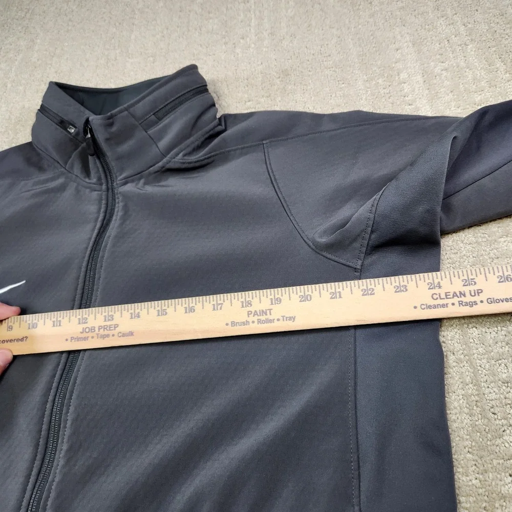 Nike Jacket Men Large Sphere Hybrid Woven Coat Grid Therma Fleece Lined Gray NEW